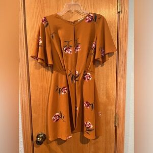 Inspired hearts Brown Floral Dress